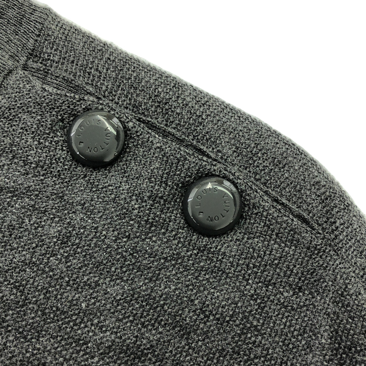 【美品】  Louis Vuitton / ルイヴィトン | ウール シルク 異素材 切替 スカーフ ドレス ワンピース | S | グレー | レディース