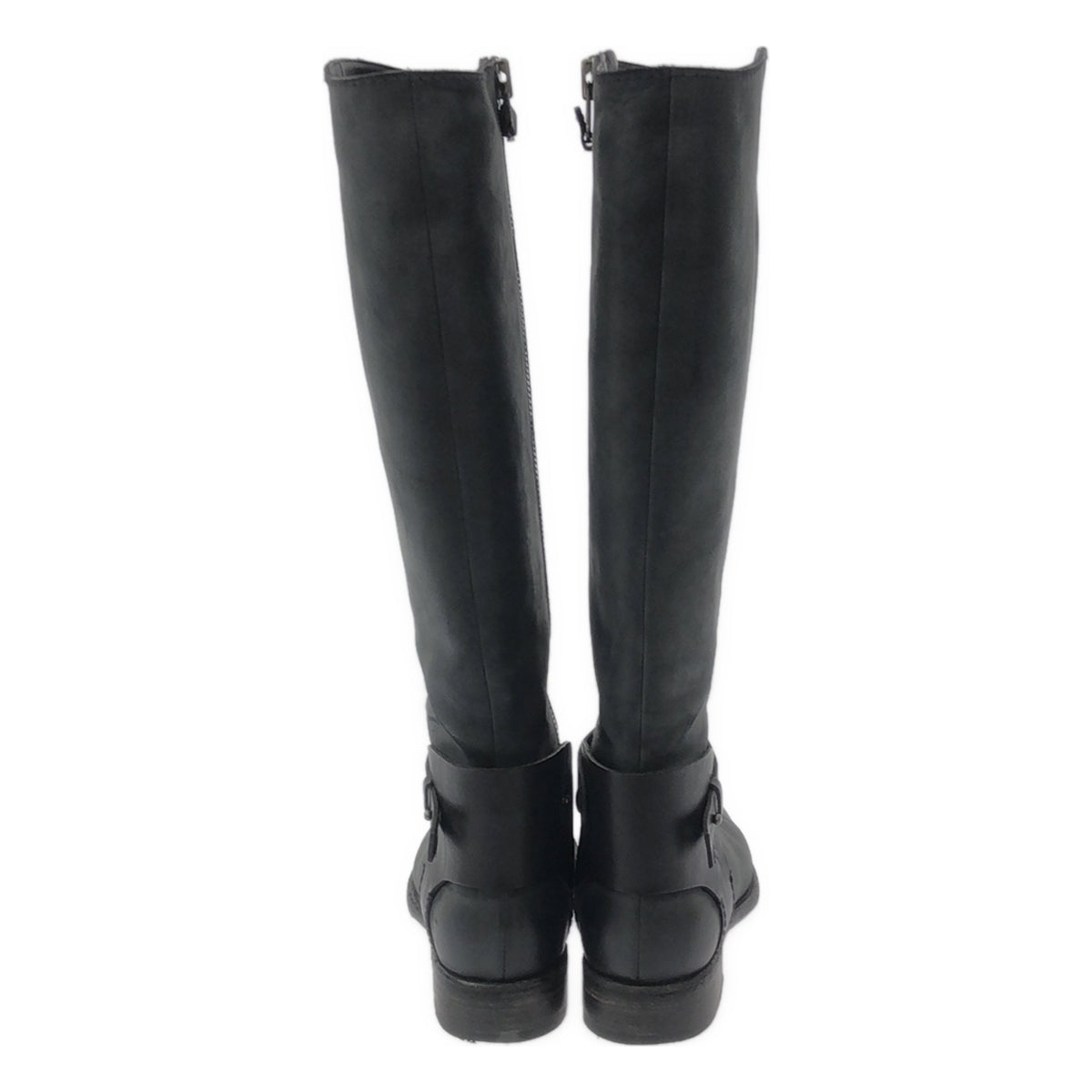 HENRY BEGUELIN | Leather ankle belt side zip long boots | 37 | Black | Women's