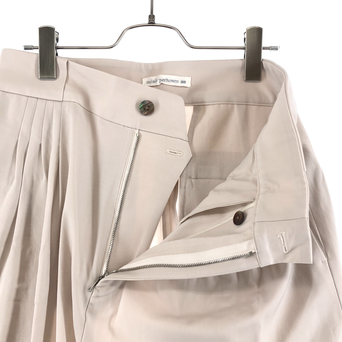 【美品】  mina perhonen / ミナペルホネン | fog light テーパード パンツ | 38 | ベージュ | レディース