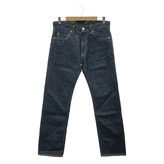 MOMOTARO JEANS / 모모 타로 청바지 | 가죽 패치 세르비치 데님 바지 | 32 | 남성