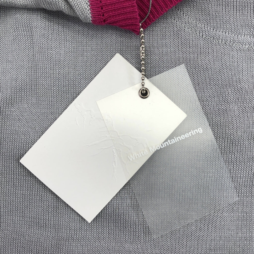 【成色極佳】White Mountaineering | 絲混紡條紋V領毛衣 | 1碼 | 灰/紫色 | 男士