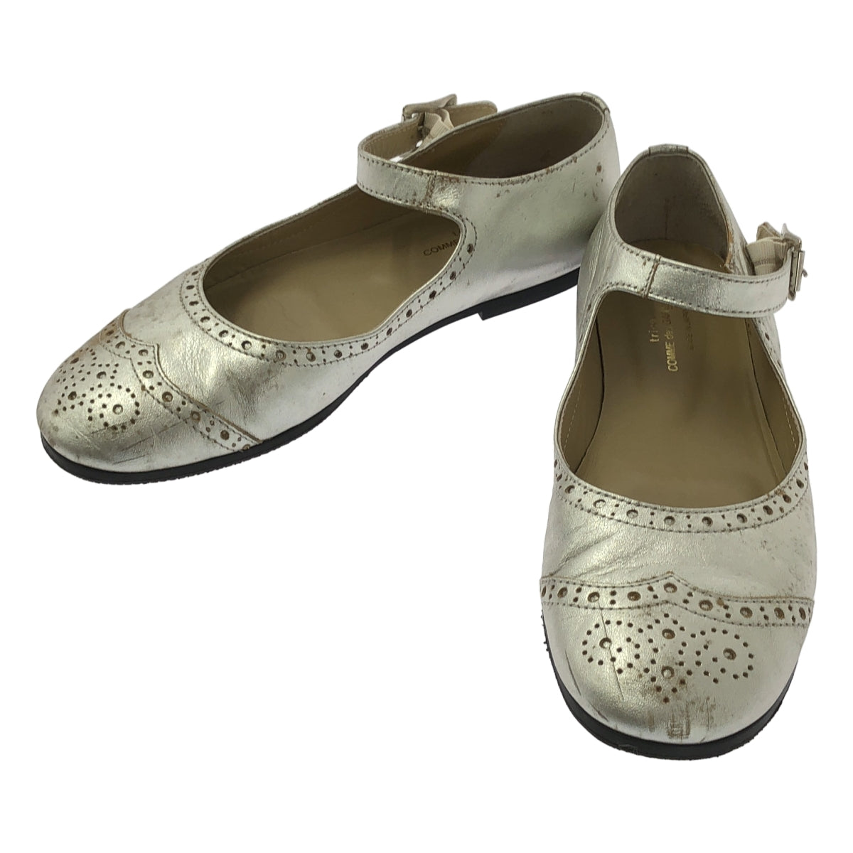 COMME des GARÇONS | 經編布料皮革瑪麗珍鞋 |尺寸 23 |女性的