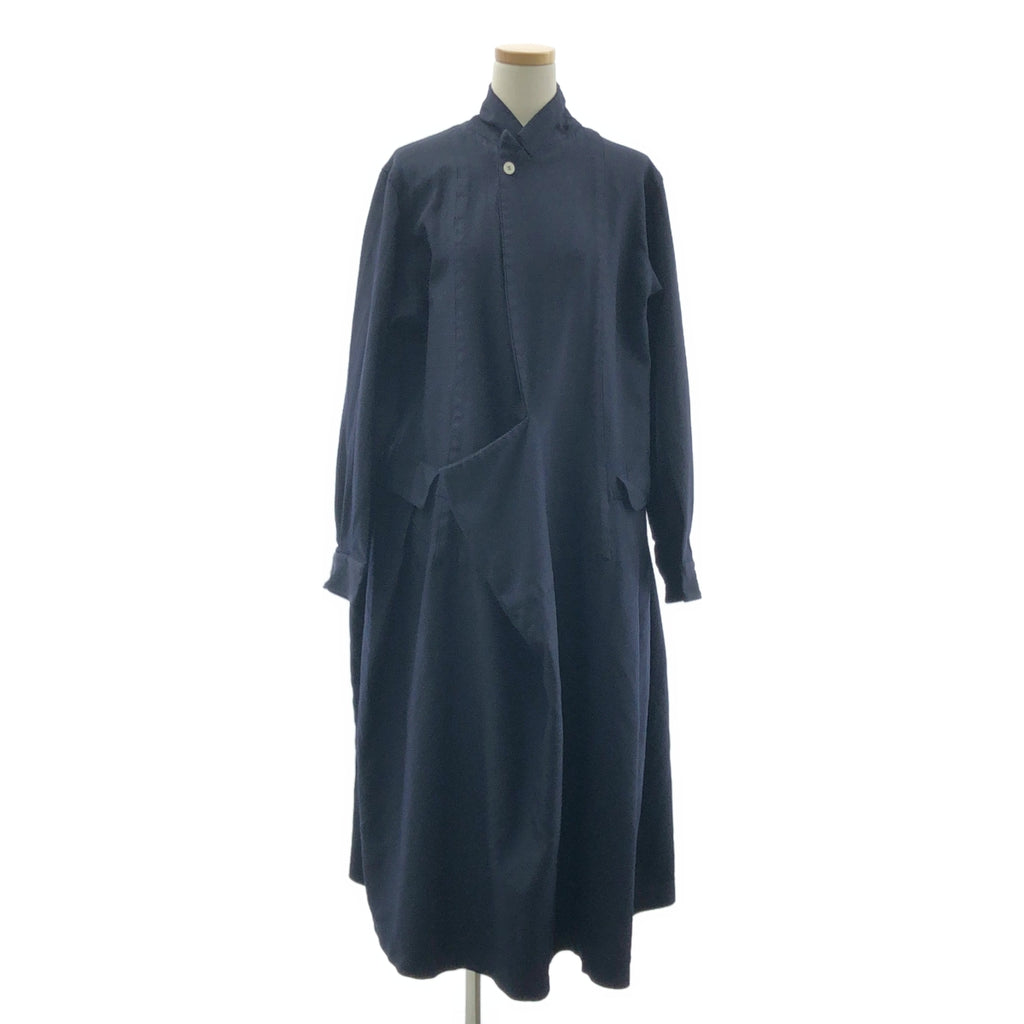 COMME des GARCONS / コムデギャルソン | 2015SS | ポリエステル 縮絨 変形 ワンピース | L | ネイビー | レディース
