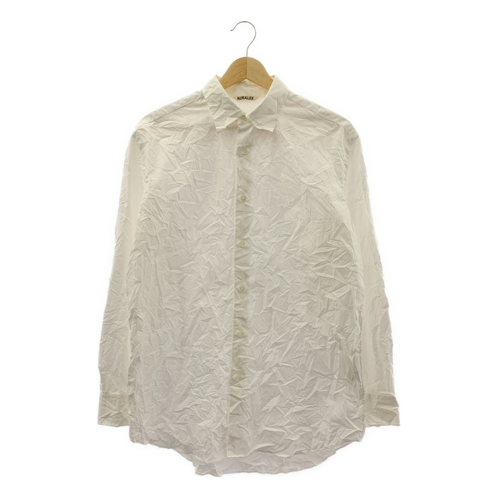 AURALEE / オーラリー | 2024SS | WRINKLED WASHED FINX TWILL SHIRT コットン シワ加工 シャツ | 0 | レディース