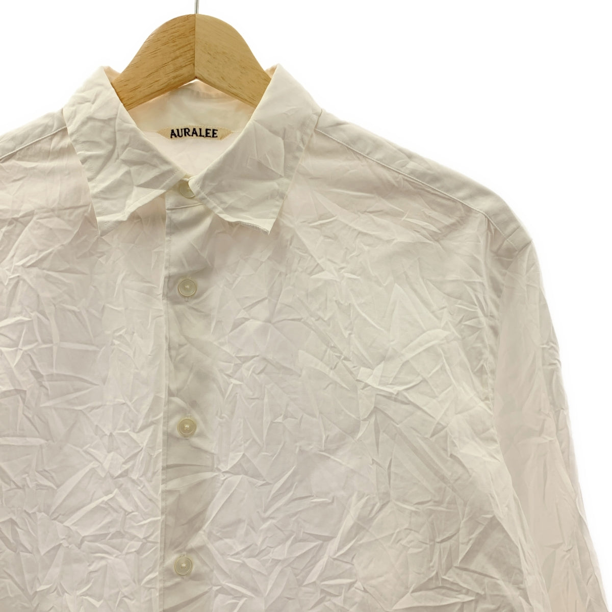 AURALEE / オーラリー | 2024SS | WRINKLED WASHED FINX TWILL SHIRT コットン シワ加工 シャツ | 0 | レディース