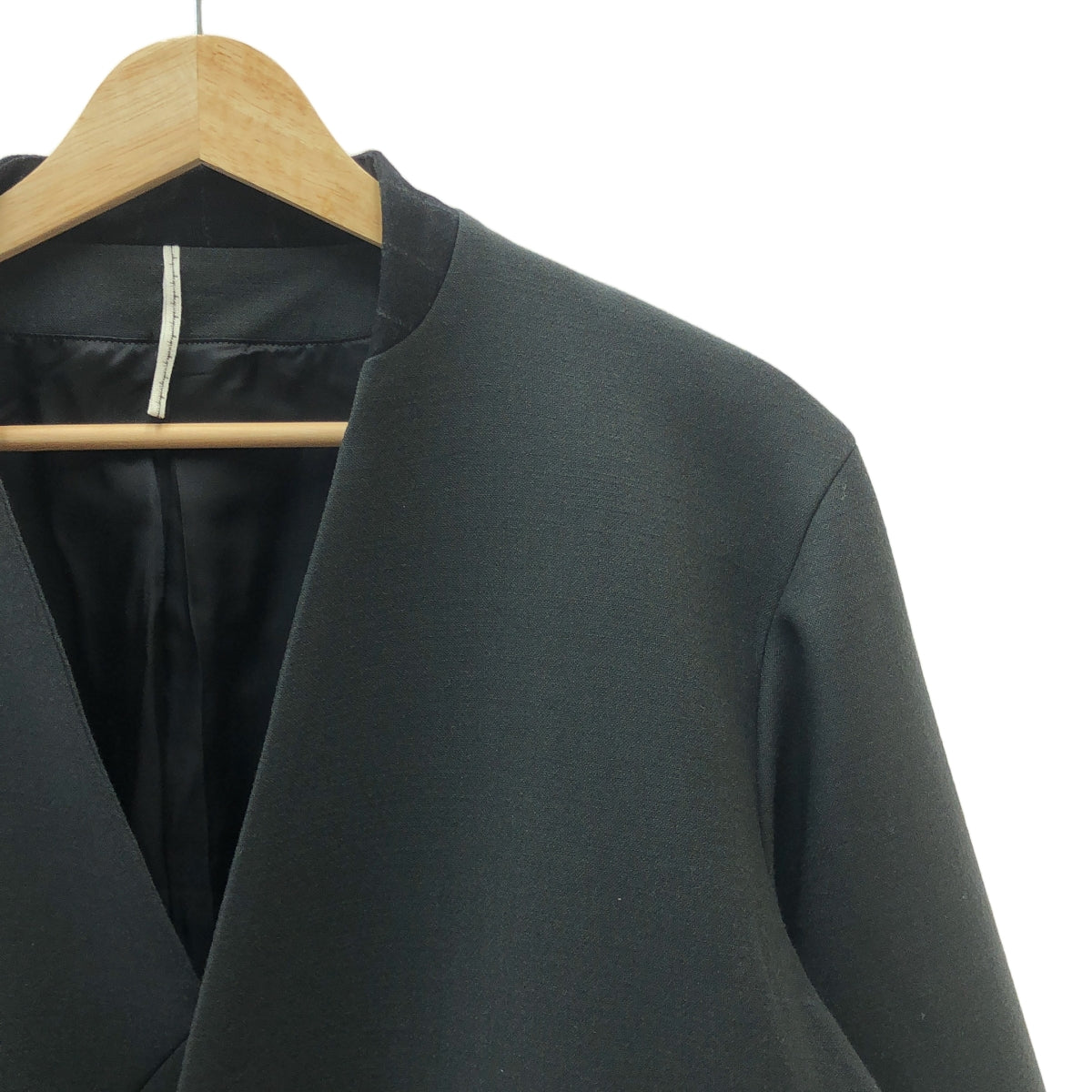 【美品】  m's braque / エムズブラック | Zipper Jacket / ジップ ノーカラーダブルジャケット | 38 | charcoal | メンズ