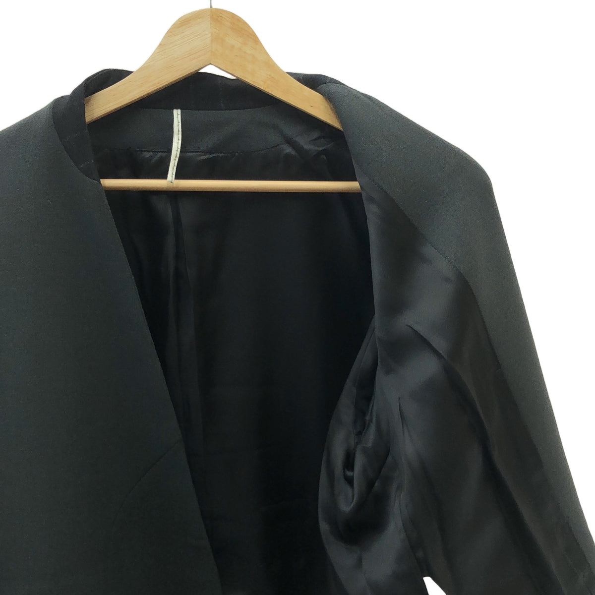 【美品】  m's braque / エムズブラック | Zipper Jacket / ジップ ノーカラーダブルジャケット | 38 | charcoal | メンズ