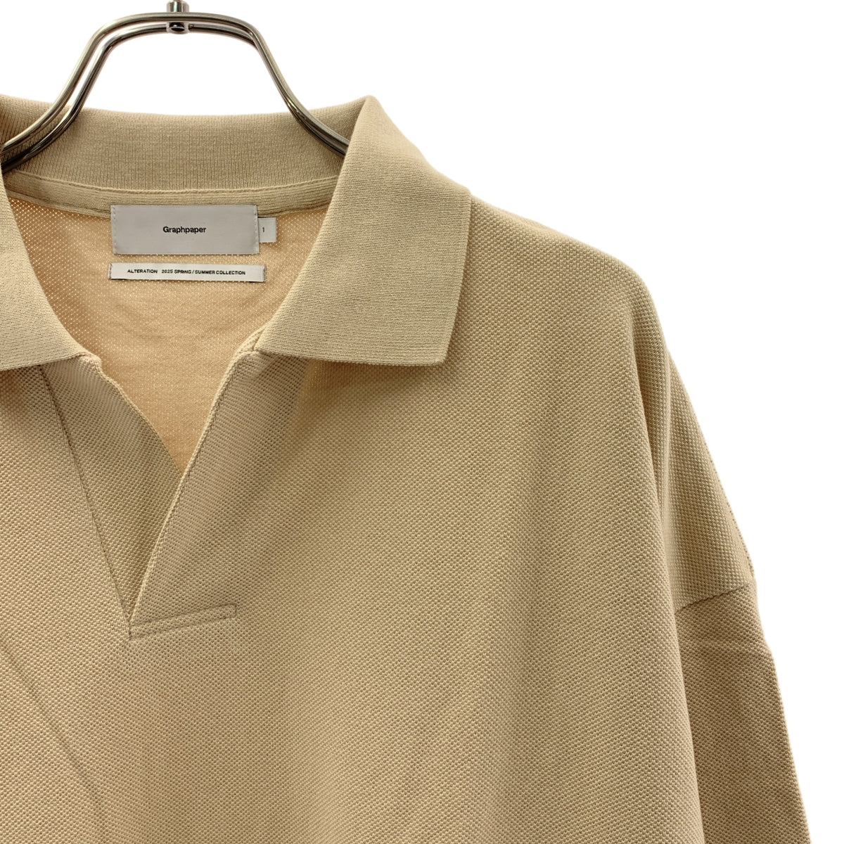 25SS グラフペーパー　スキッパー　ポロシャツ Graphpaper - グラフペーパー / COTTON PIQUE JERSEY S/S SKIPPER POLO