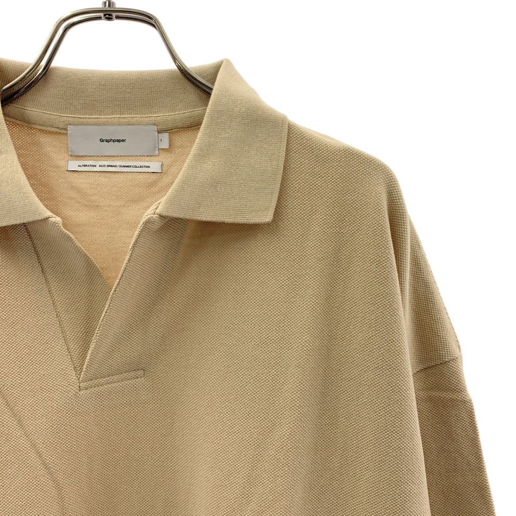 Graphpaper / グラフペーパー | 2025SS | Cotton Pique Jersey L/S Skipper Polo スキッパー ポロシャツ | 1 | メンズ