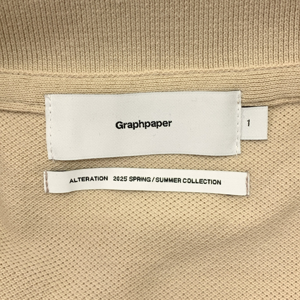 Graphpaper / グラフペーパー | 2025SS | Cotton Pique Jersey L/S Skipper Polo スキッパー ポロシャツ | 1 | メンズ