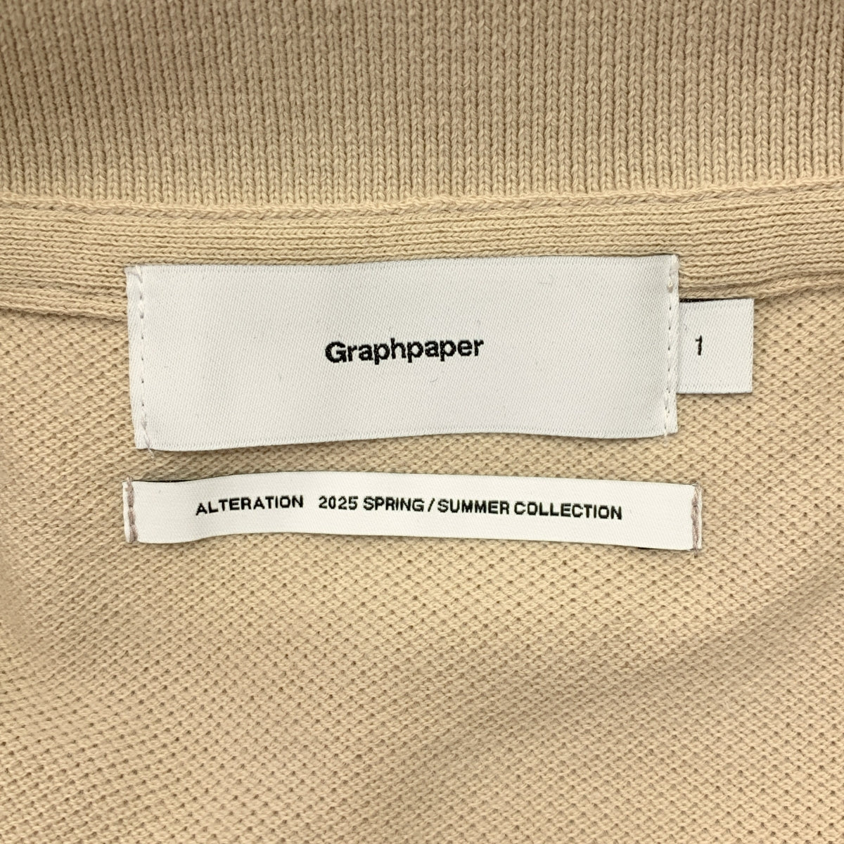 Graphpaper / グラフペーパー | 2025SS | Cotton Pique Jersey L/S Skipper Polo スキッパー ポロシャツ | 1 | メンズ