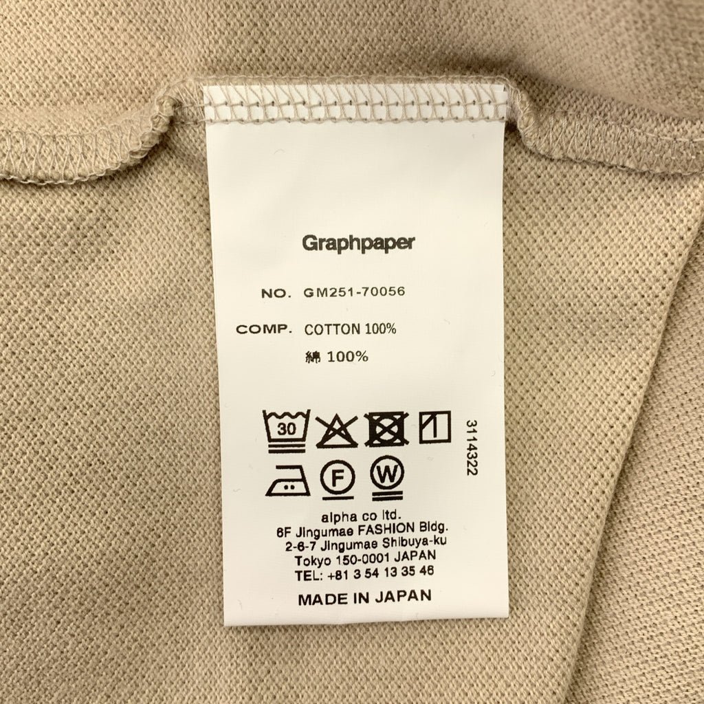 Graphpaper / グラフペーパー | 2025SS | Cotton Pique Jersey L/S Skipper Polo スキッパー ポロシャツ | 1 | メンズ