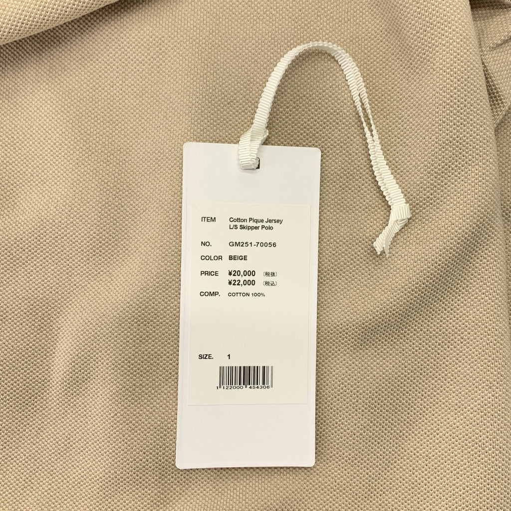 Graphpaper / グラフペーパー | 2025SS | Cotton Pique Jersey L/S Skipper Polo スキッパー ポロシャツ | 1 | メンズ
