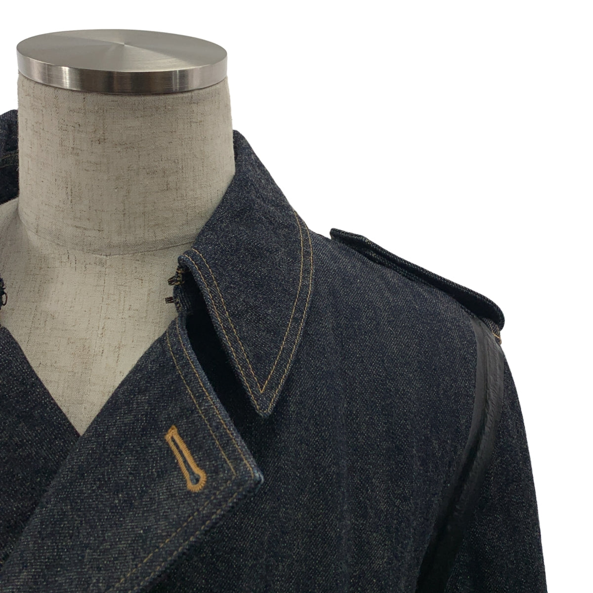 COMME des GARCONS HOMME / 콤데 갤슨 옴므 | 2003AW | 틴 스트랩 벨티드 데님 오버코트 |