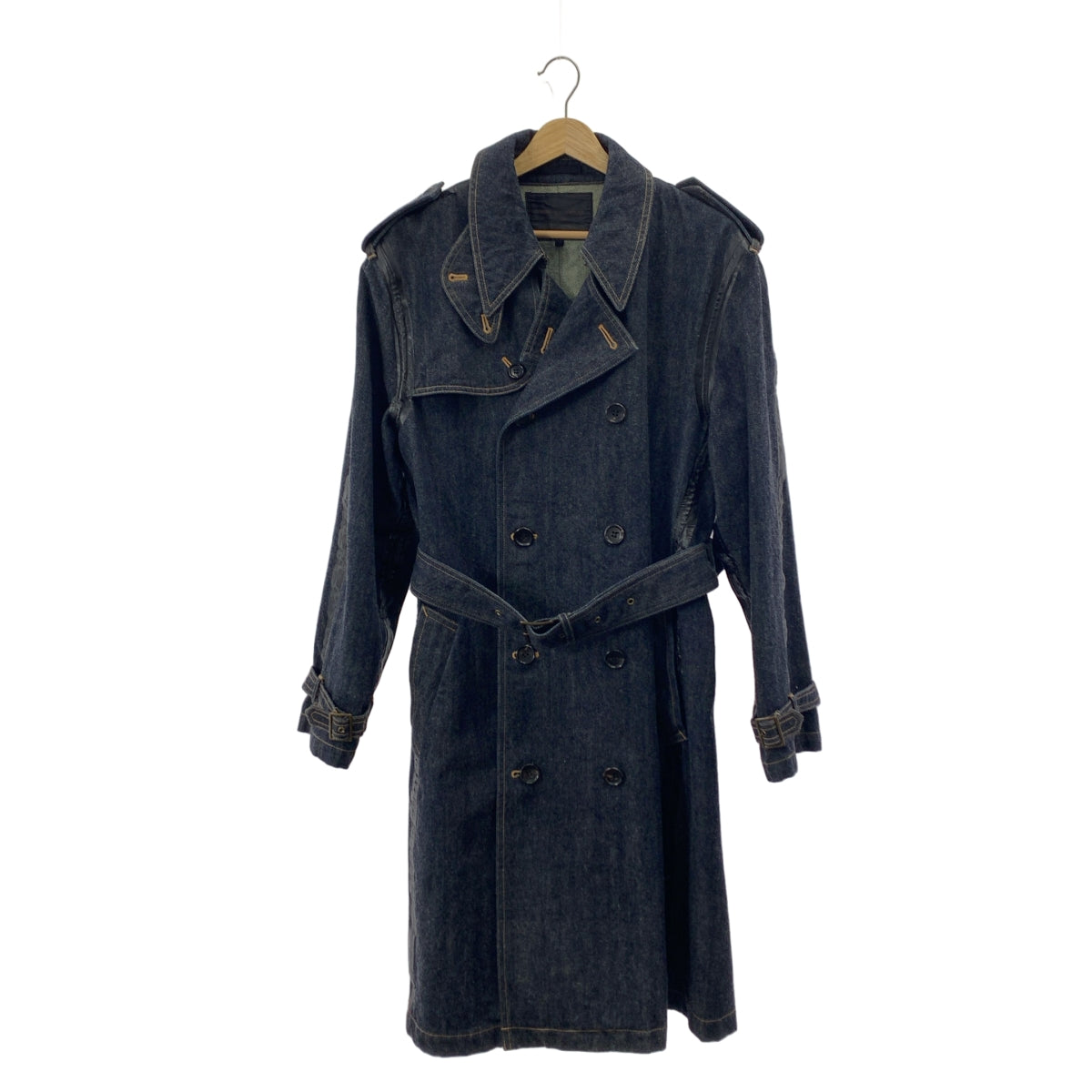COMME des GARCONS HOMME / 콤데 갤슨 옴므 | 2003AW | 틴 스트랩 벨티드 데님 오버코트 |