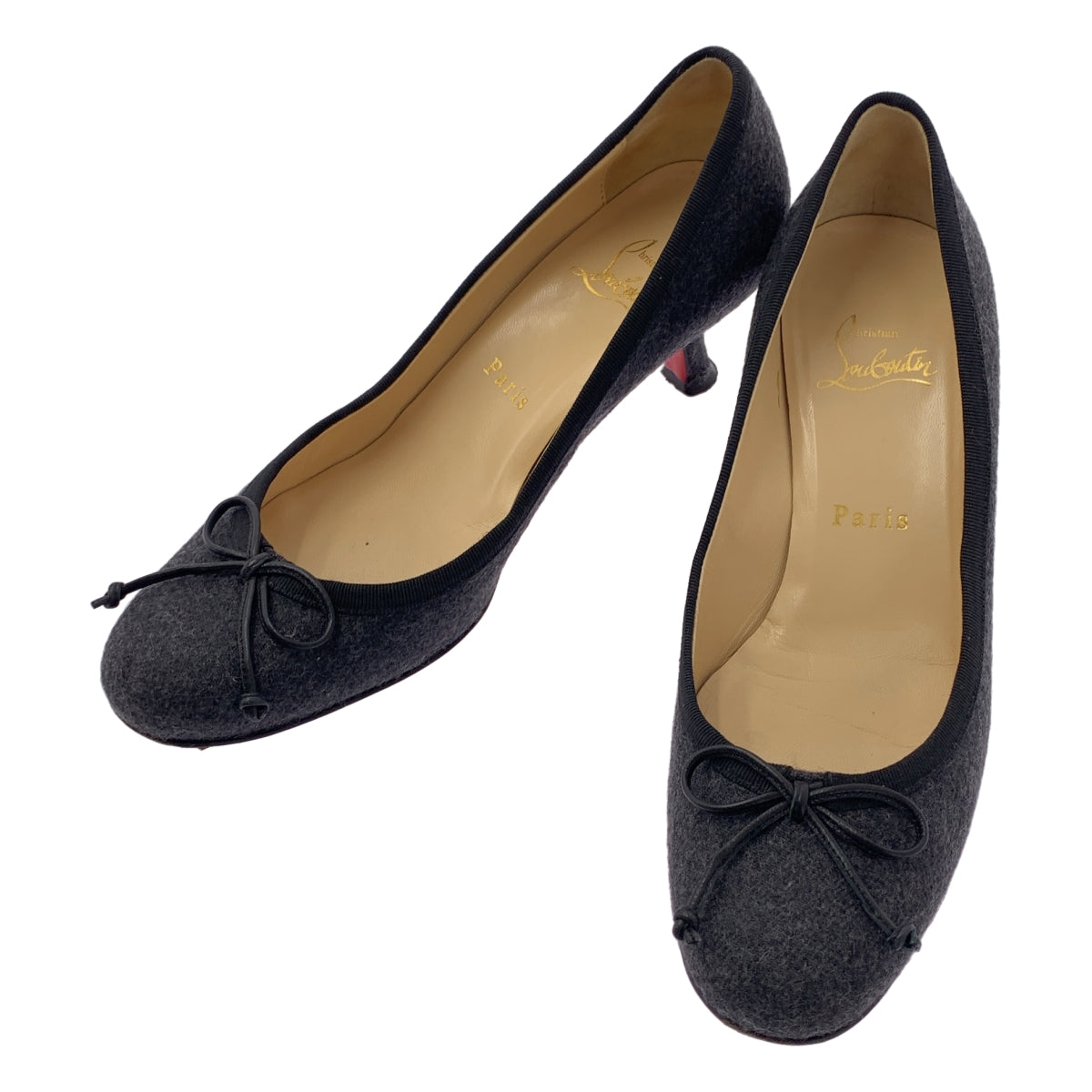 Christian Louboutin / クリスチャンルブタン | MARCIA BALLA リボン バレエ ヒールパンプス | 37 | レディース