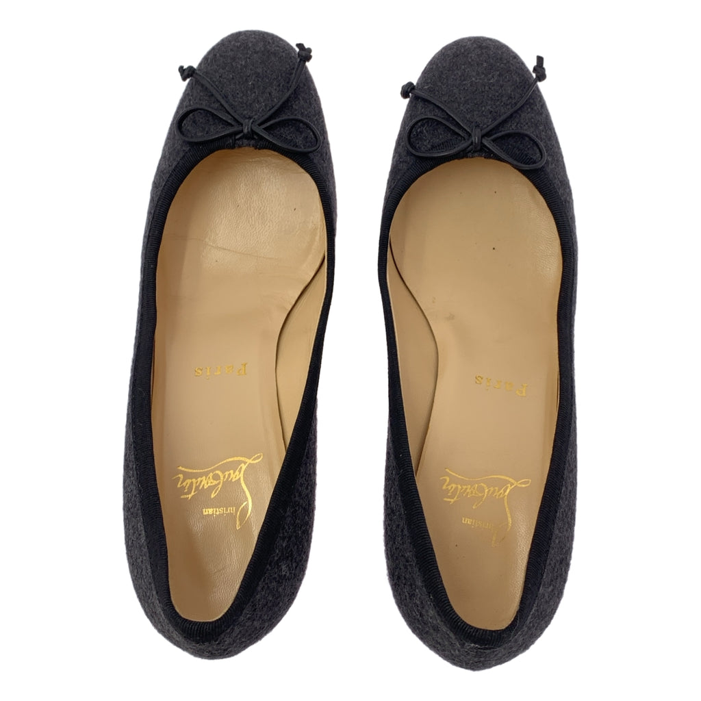 Christian Louboutin / クリスチャンルブタン | MARCIA BALLA リボン バレエ ヒールパンプス | 37 | レディース