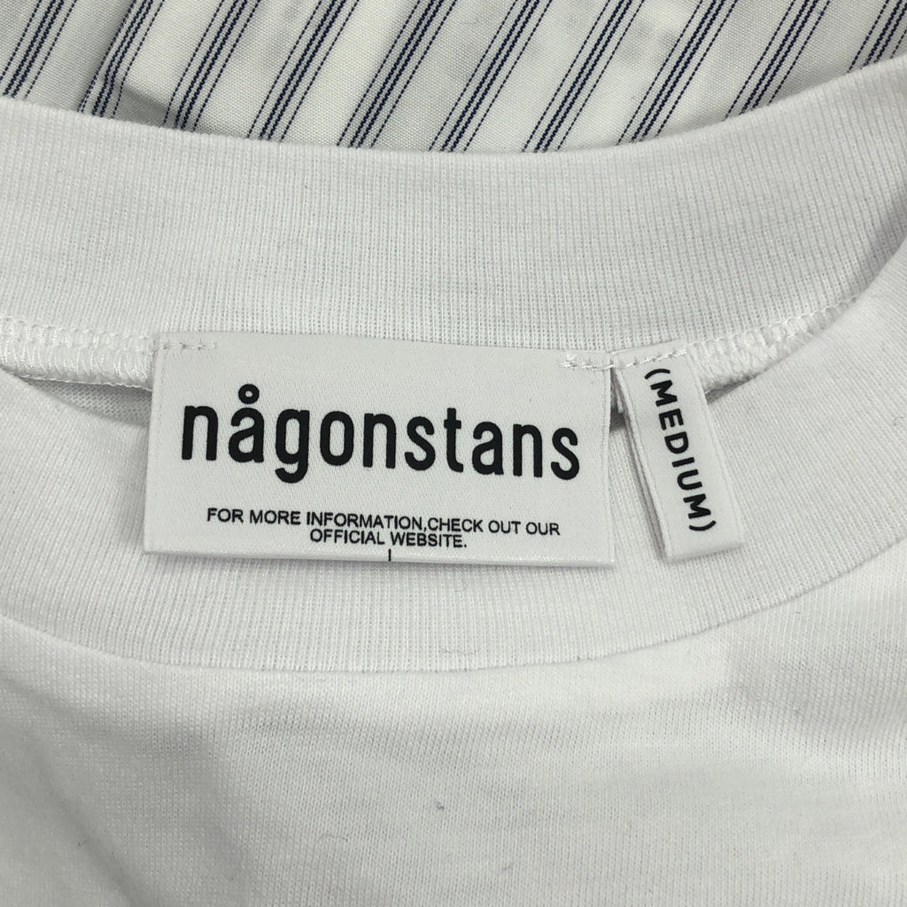 【美品】  nagonstans / ナゴンスタンス | shirt long-sleeves ストライプ シャツ | M | ホワイト/ネイビー | レディース