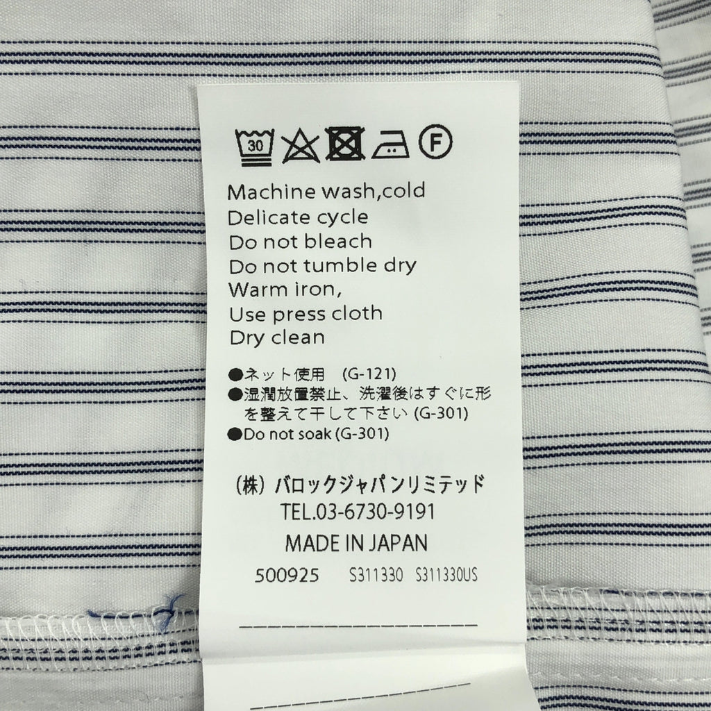 【美品】  nagonstans / ナゴンスタンス | shirt long-sleeves ストライプ シャツ | M | ホワイト/ネイビー | レディース