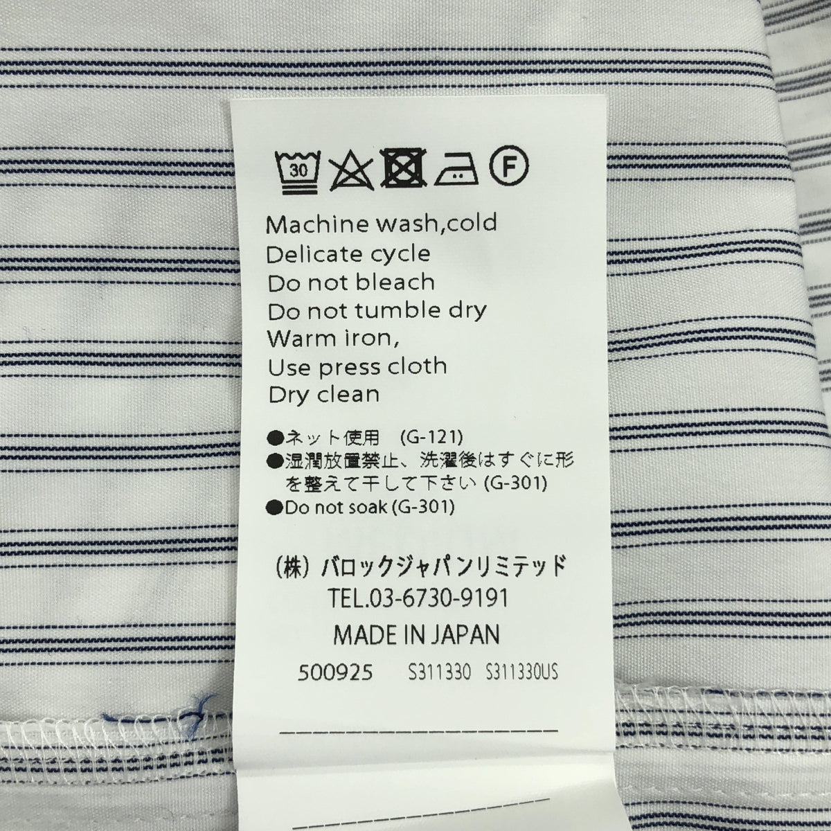【美品】  nagonstans / ナゴンスタンス | shirt long-sleeves ストライプ シャツ | M | ホワイト/ネイビー | レディース