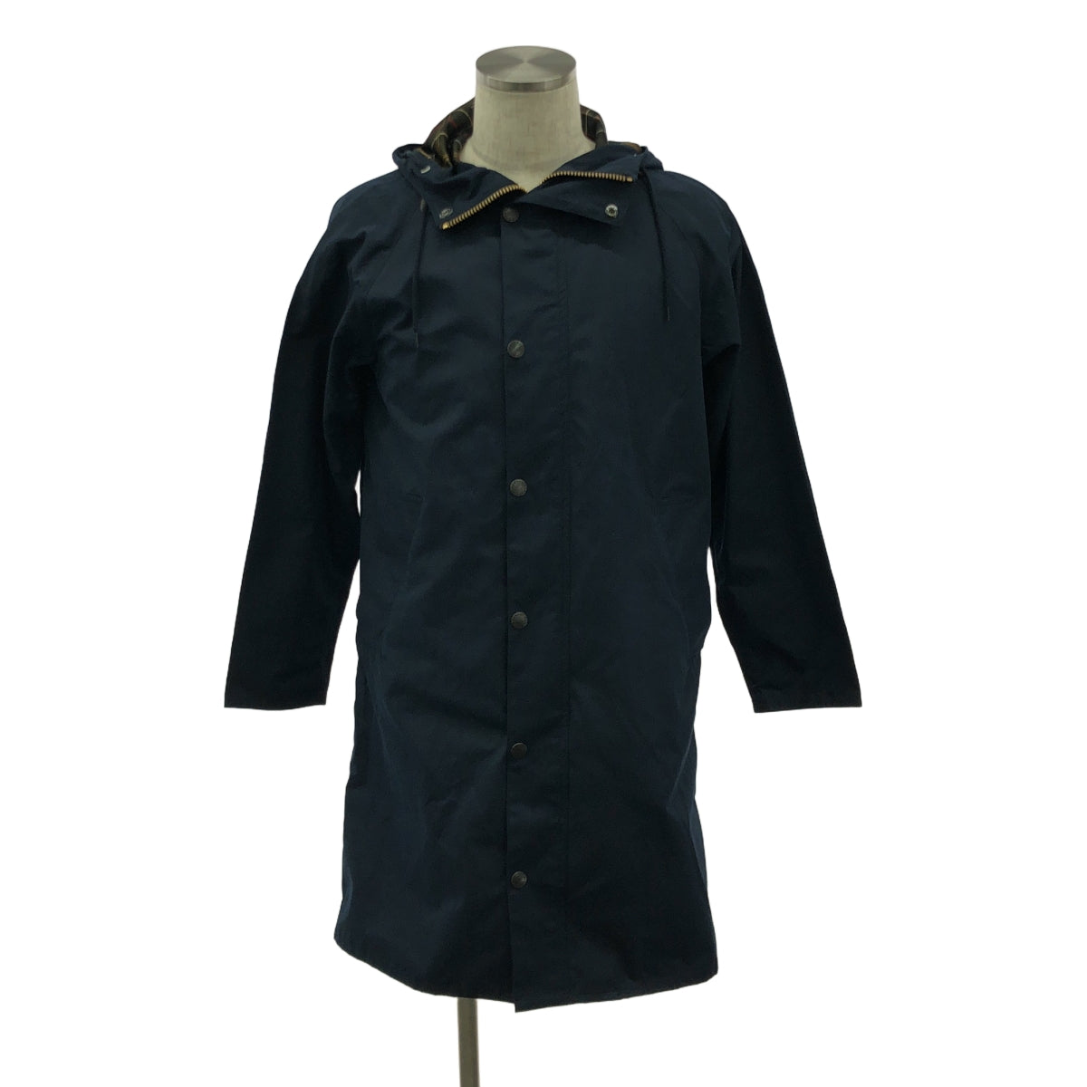 Barbour / バブアー | HOODED HUNTING ピーチドコットン フーデッド ハンティング コート ノンオイル | 34 | ネイビー | メンズ