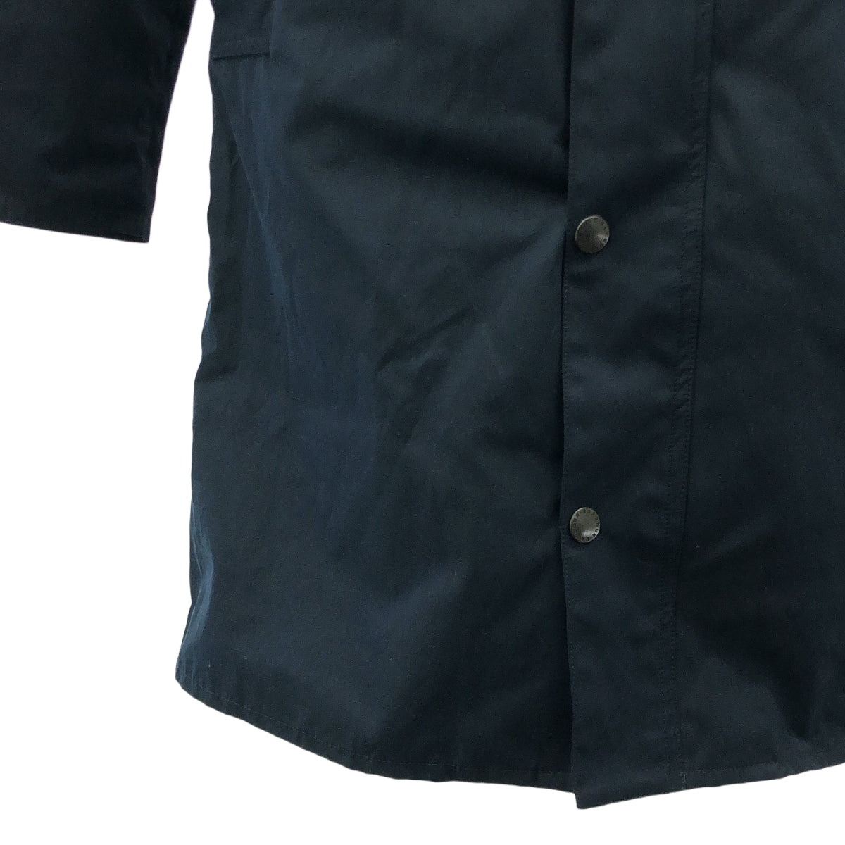 Barbour / バブアー | HOODED HUNTING ピーチドコットン フーデッド ハンティング コート ノンオイル | 34 | ネイビー | メンズ