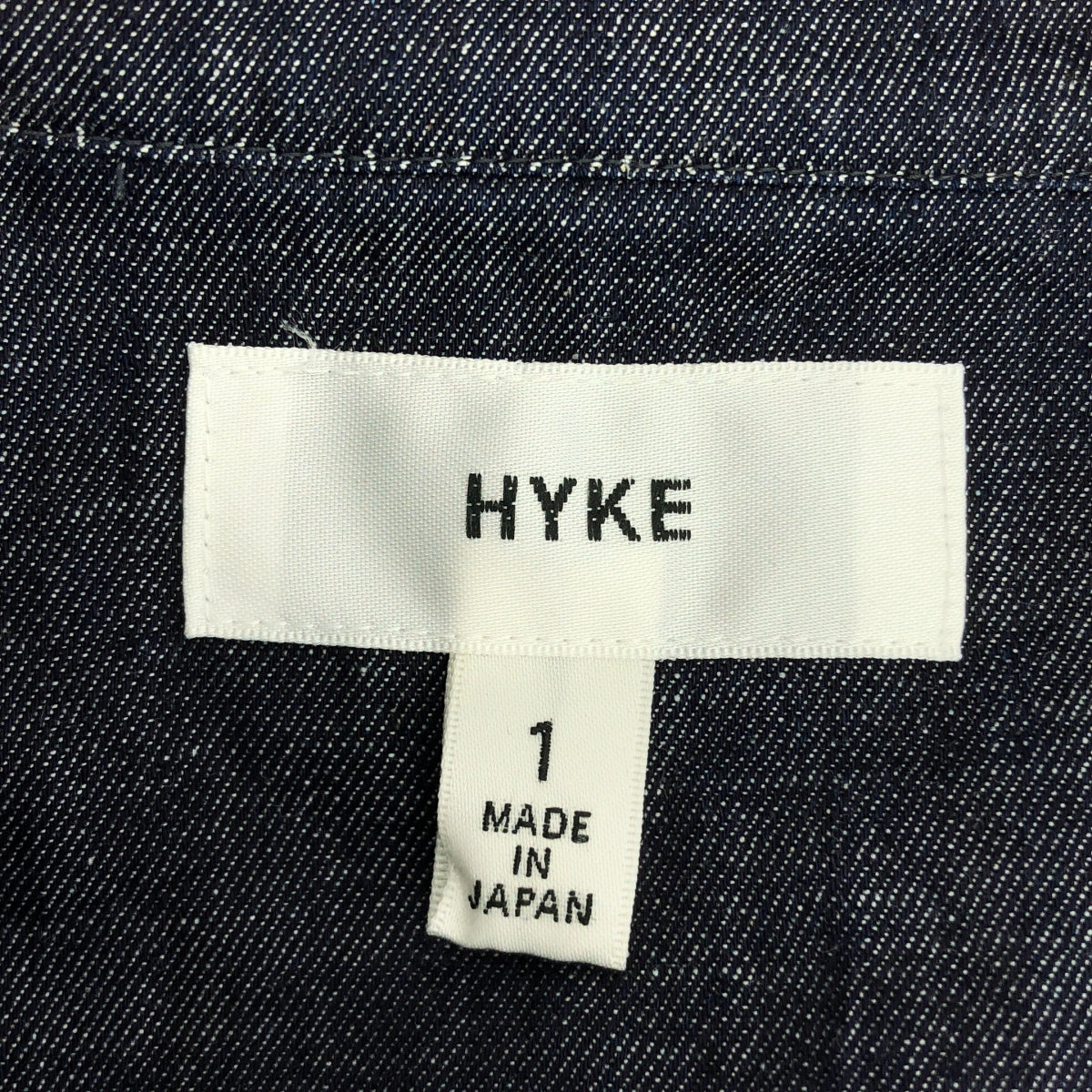 HYKE / 하이크 | 패널 장식 스탠드 컬러 S / S 샴브레이 셔츠 | 1 | 인디고 | 여성