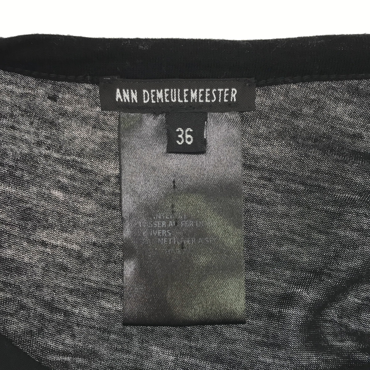 ANN DEMEULEMEESTER / 안두무르메스테르 | 울 사이드 슬릿 컷소우 원피스 | 36 | 블랙 | 여성