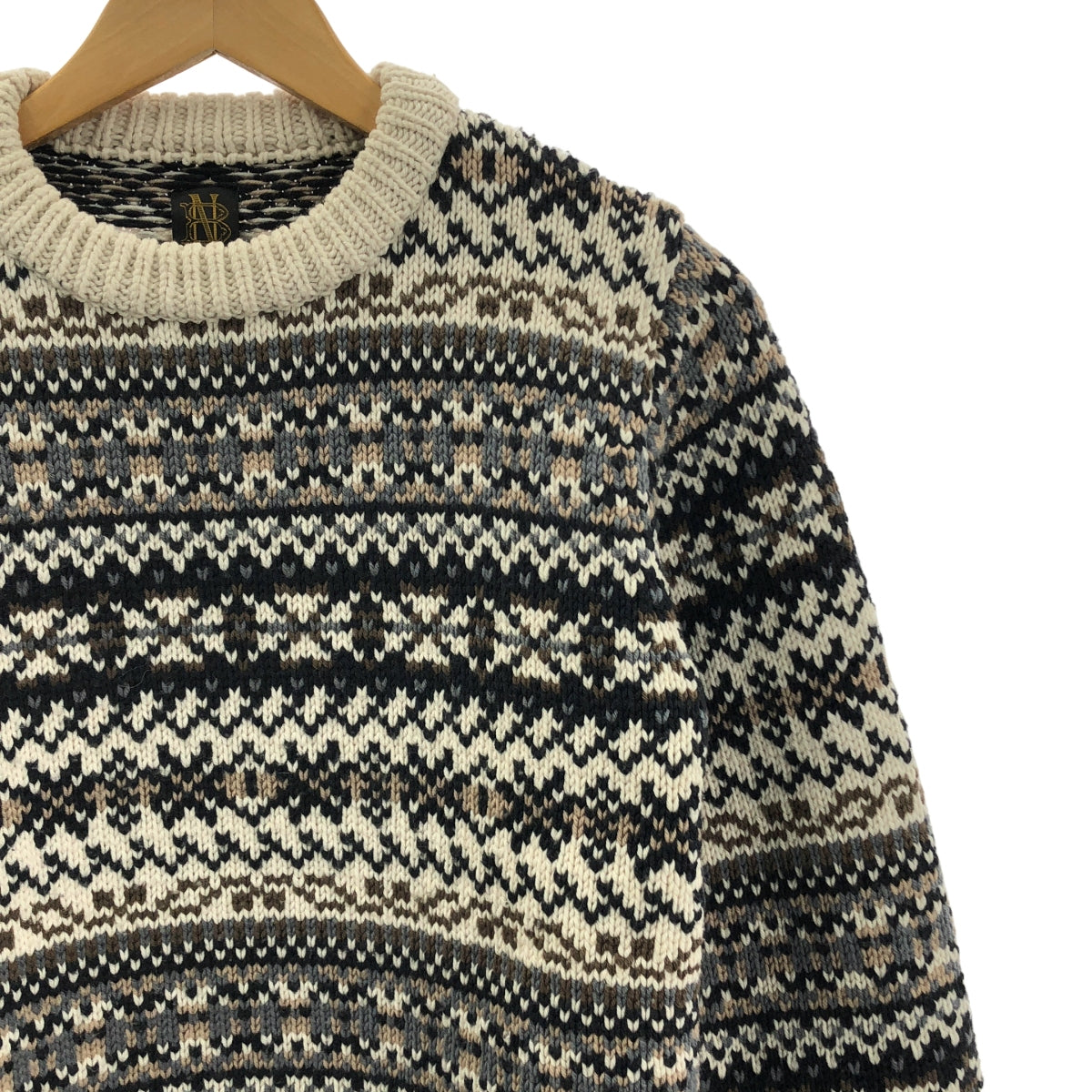 BATONER / バトナー | フェアアイル クルーネック ニット | 1 | レディース