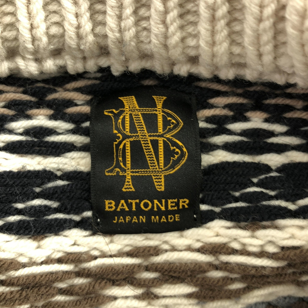 BATONER / バトナー | フェアアイル クルーネック ニット | 1 | レディース