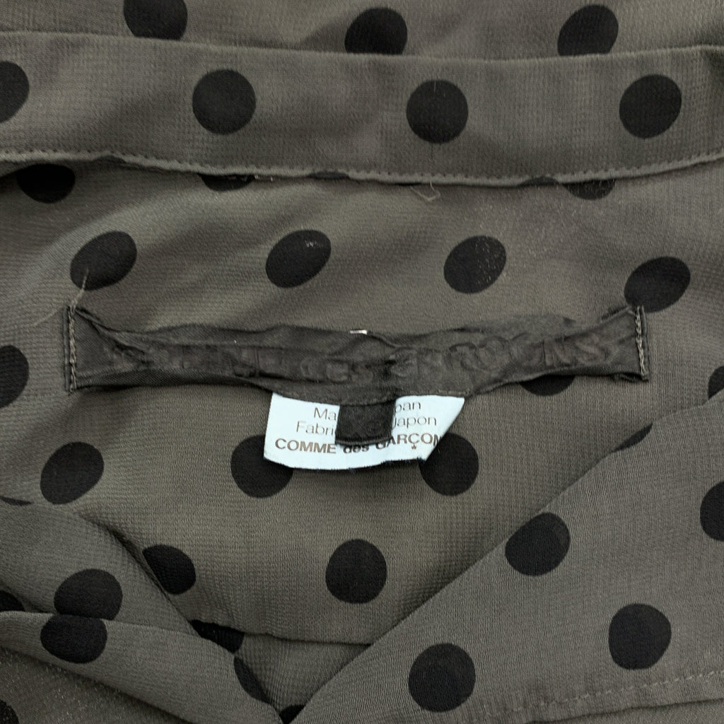 COMME des GARCONS / 콤데 갤슨 | 2013SS | 시어 도트 도킹 라운드 컬러 셔츠 | XS | 여성