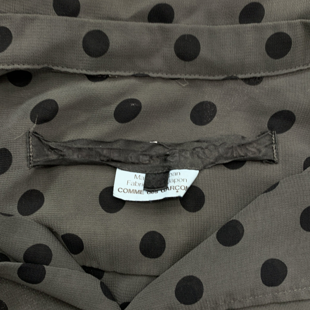 COMME des GARCONS / 콤데 갤슨 | 2013SS | 시어 도트 도킹 라운드 컬러 셔츠 | XS | 여성