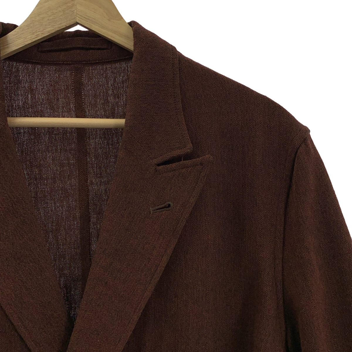 MAATEE&amp;SONS / 마티&amp;샌즈 | × UNREAL REAL CLOTHES 셋업 / W BREASTED JACKET / EASY PANTS 헤링본 더블 브레스트 재킷 / 이지 팬츠 | 3 | 브라운 | 맨즈