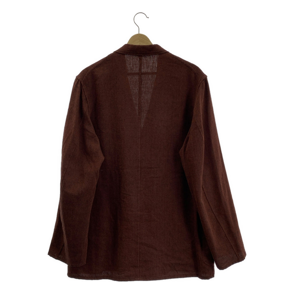 MAATEE&amp;SONS / 마티&amp;샌즈 | × UNREAL REAL CLOTHES 셋업 / W BREASTED JACKET / EASY PANTS 헤링본 더블 브레스트 재킷 / 이지 팬츠 | 3 | 브라운 | 맨즈