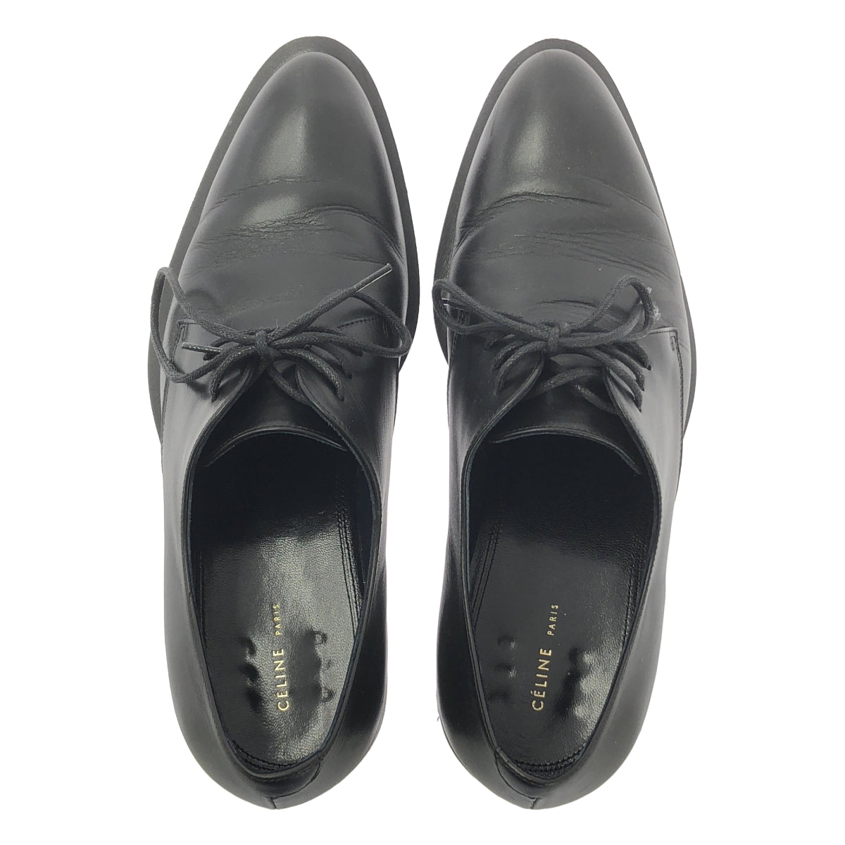 CELINE / 셀린느 | Jacno Lace Up Derby Shoes / 자쿠노 레이스 업 드레스 신발 가죽 신발 | 36.5 | 블랙 |