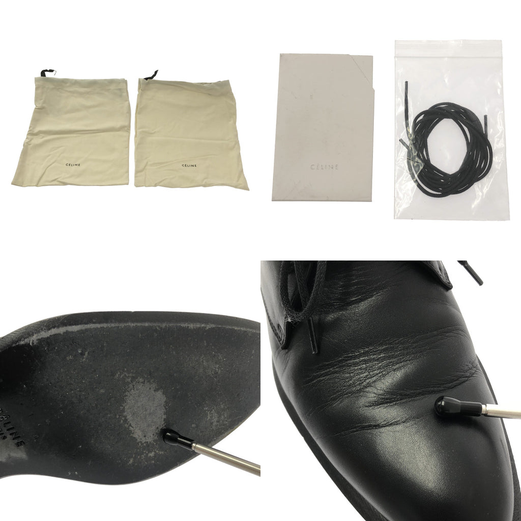 CELINE / 셀린느 | Jacno Lace Up Derby Shoes / 자쿠노 레이스 업 드레스 신발 가죽 신발 | 36.5 | 블랙 |