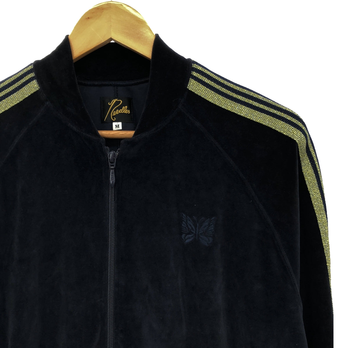 Needles / ニードルス | CITYSHOP別注 TRACK JUMP SUIT ベロア ジャンプスーツ | M | ネイビー | レディース