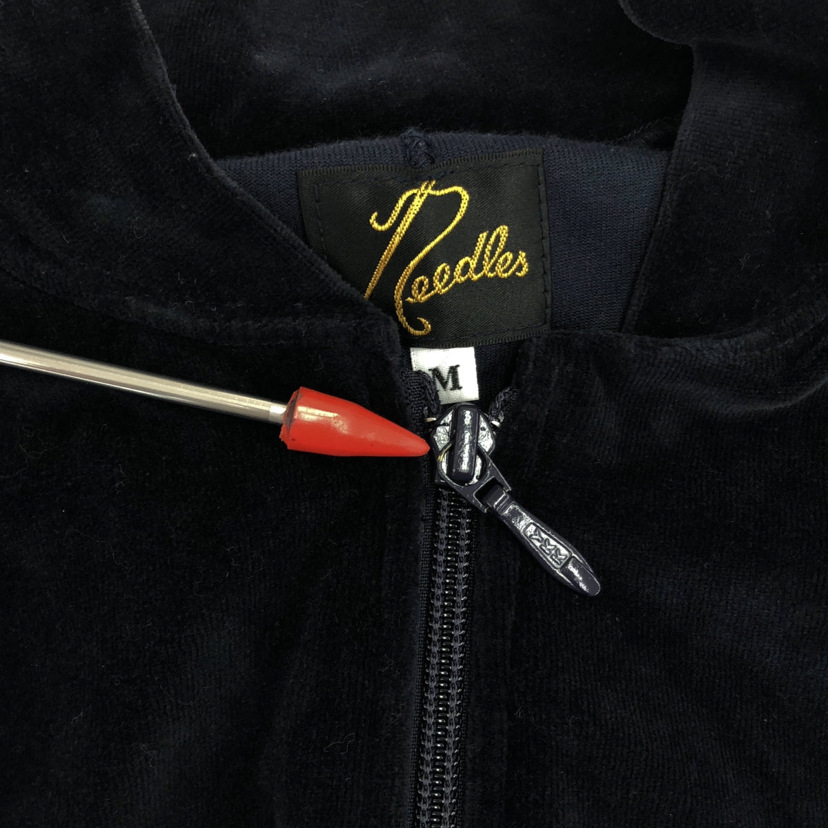 Needles / ニードルス | CITYSHOP別注 TRACK JUMP SUIT ベロア ジャンプスーツ | M | ネイビー | レディース