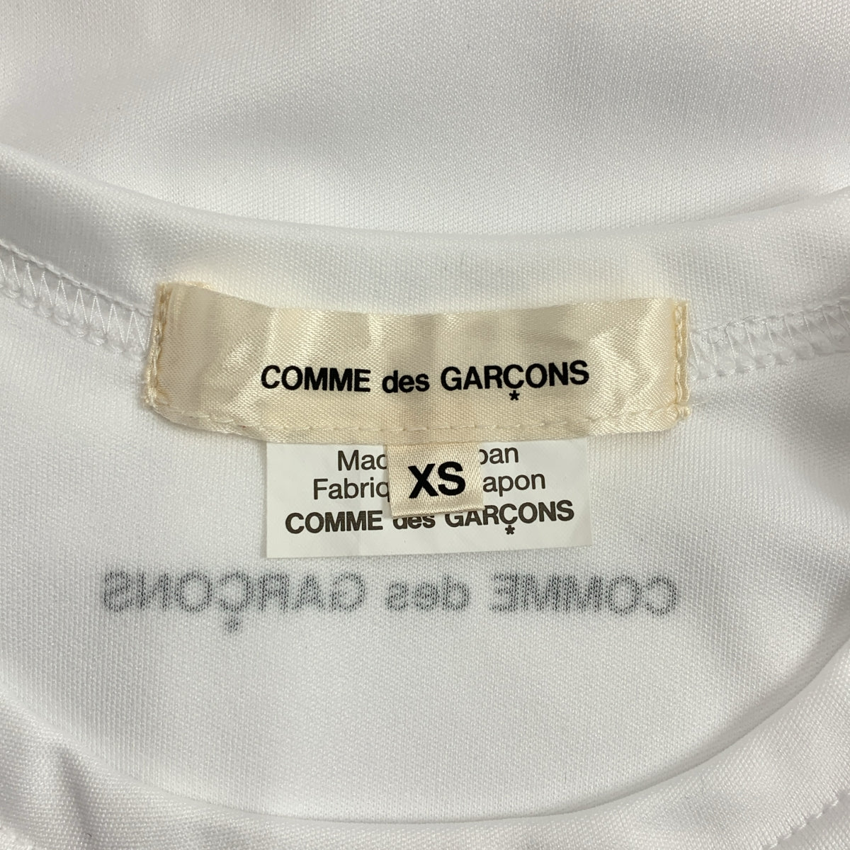 COMME des GARÇONS | 2025春夏 | 聚酯圓領T卹，背面印有品牌標誌 | XS碼 | 女款