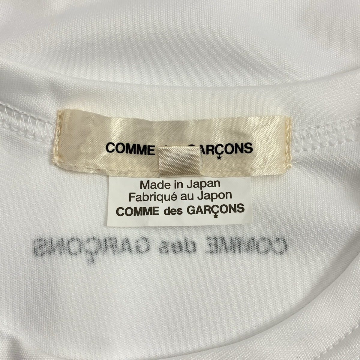 COMME des GARÇONS | 2025春夏 | 聚酯圓領T卹，背面印有品牌標誌 | XS碼 | 女款