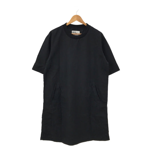 MHL. / MHL Margaret Howell | 2022SS | DRY COTTON LINEN OP Dry Cotton Linen Short Sleeve Dress | 2 | Black | Women's