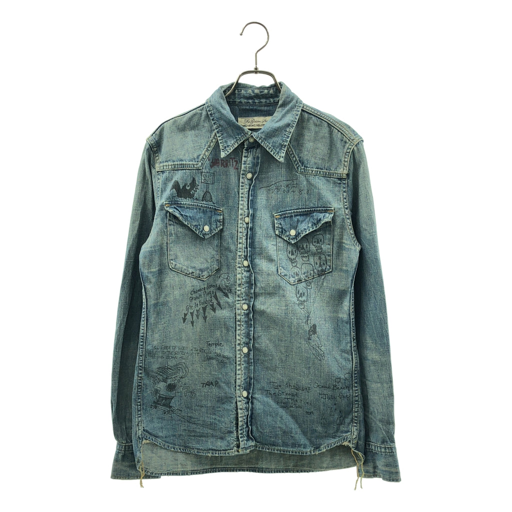 REMI RELIEF / 레미 릴리프 | B'2nd 별주 페인트 데님 탕가리 셔츠 | M | 남성