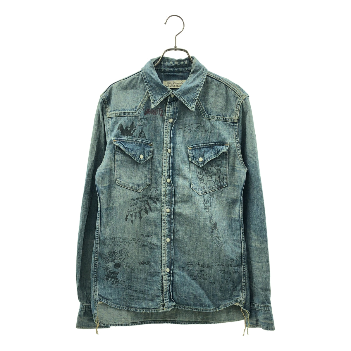 REMI RELIEF / 레미 릴리프 | B'2nd 별주 페인트 데님 탕가리 셔츠 | M | 남성