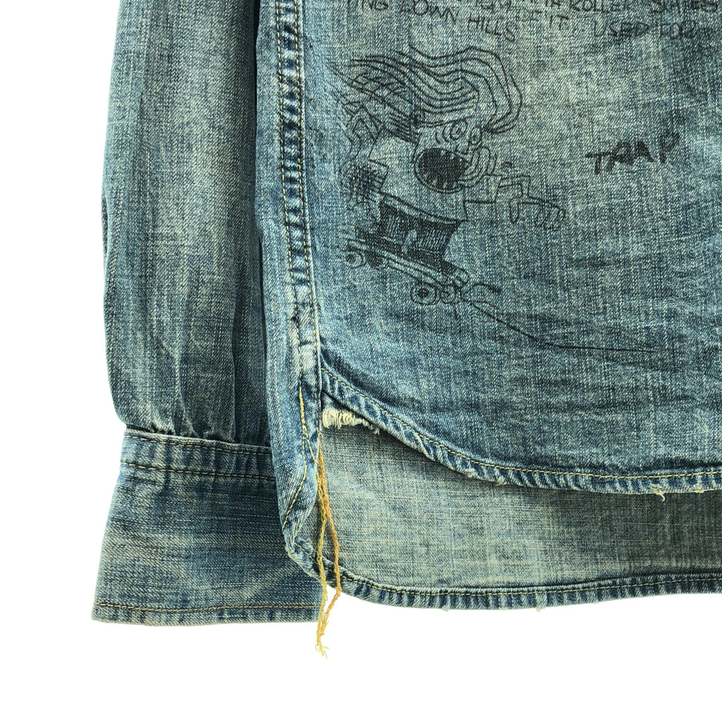 REMI RELIEF / 레미 릴리프 | B'2nd 별주 페인트 데님 탕가리 셔츠 | M | 남성