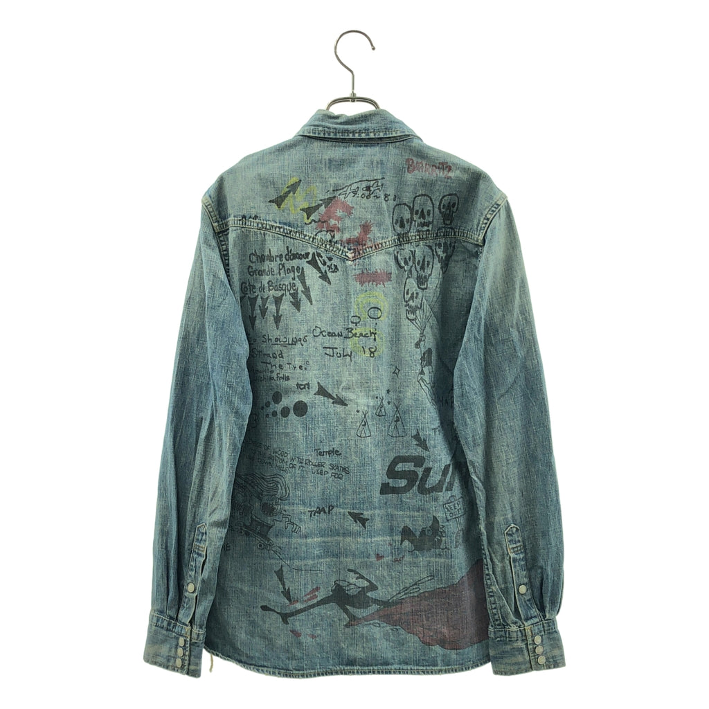 REMI RELIEF / 레미 릴리프 | B'2nd 별주 페인트 데님 탕가리 셔츠 | M | 남성