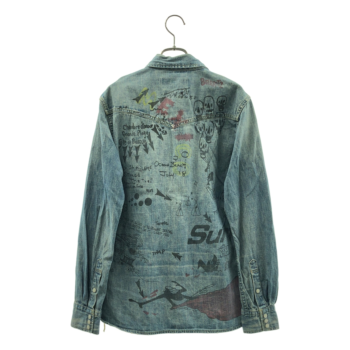 REMI RELIEF / 레미 릴리프 | B'2nd 별주 페인트 데님 탕가리 셔츠 | M | 남성