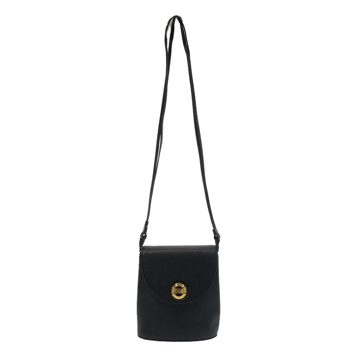 GIVENCHY | Vintage Leather Turnlock Flap Shoulder Bag | Black | Women's