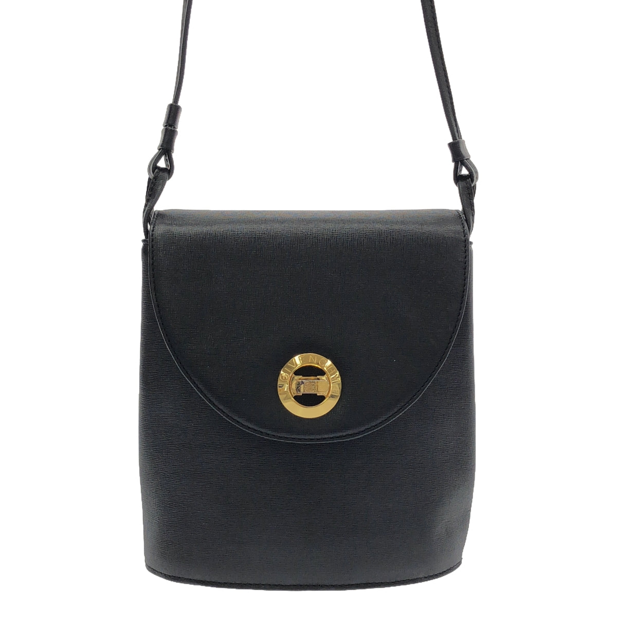 GIVENCHY | Vintage Leather Turnlock Flap Shoulder Bag | Black | Women's