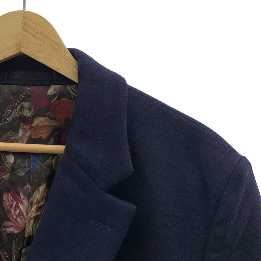 Paul Smith / 폴 스미스 | 비버 멜튼 안감 꽃 무늬 체스터 코트 | L | 남성