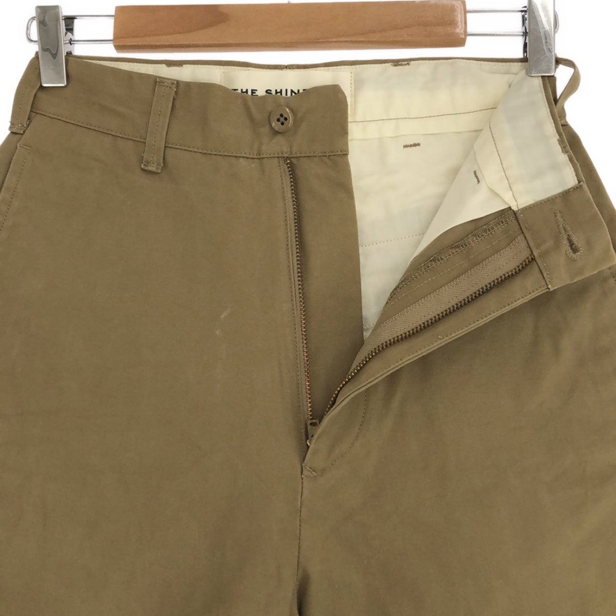 全新原 |高腰斜紋布褲 | 34 |米色 |女性的